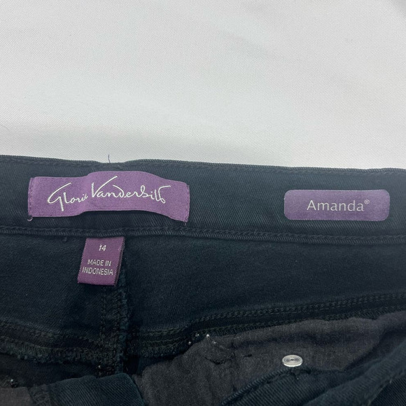 2018 GLORIA VANDERBILT Black Indonesia Amanda Denim‎ Jeans Plus Size 14 - Picture 4 of 10